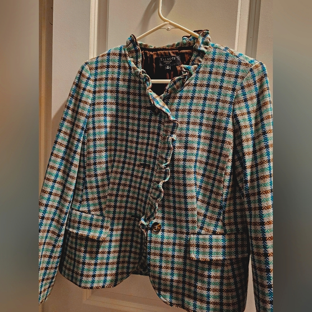 Talbots Women's Multicolor Plaid Jacket